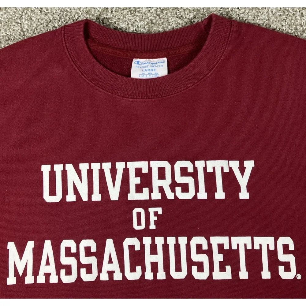 Champion Reverse Weave University of Massachusetts Sweatshirt Men's Large Y2K - Picture 2 of 9